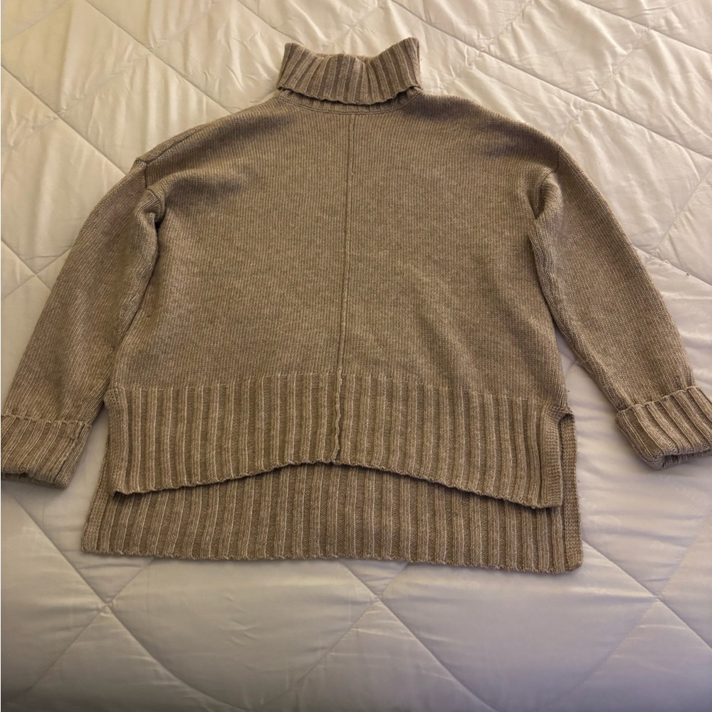 Cozy Tan Turtleneck Sweater